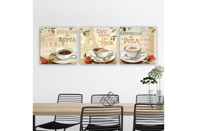 Canvastavla VP Italy 3-pack Flerfärgad - 30x30 cm - Inredning - Tavlor & konst - Canvastavlor