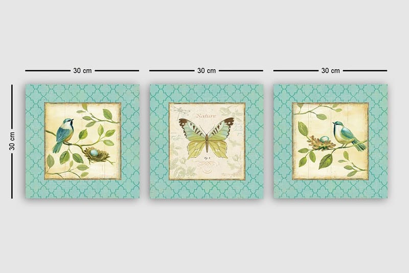 Canvastavla VP Italy 3-pack Flerfärgad - 30x30 cm - Inredning - Tavlor & konst - Canvastavlor