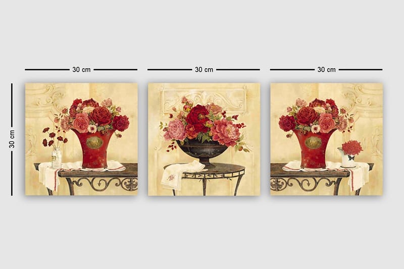 Canvastavla VP Italy 3-pack Flerfärgad - 30x30 cm - Inredning - Tavlor & konst - Canvastavlor
