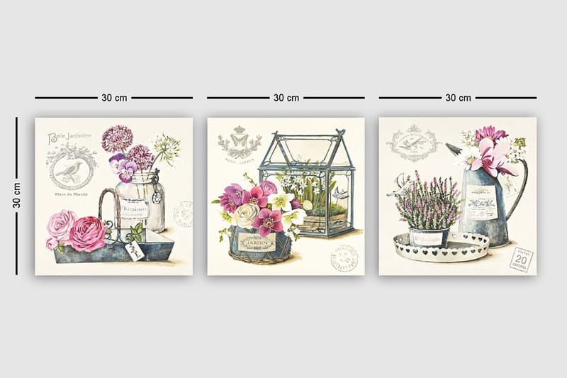 Canvastavla VP Italy 3-pack Flerfärgad - 30x30 cm - Inredning - Tavlor & konst - Canvastavlor