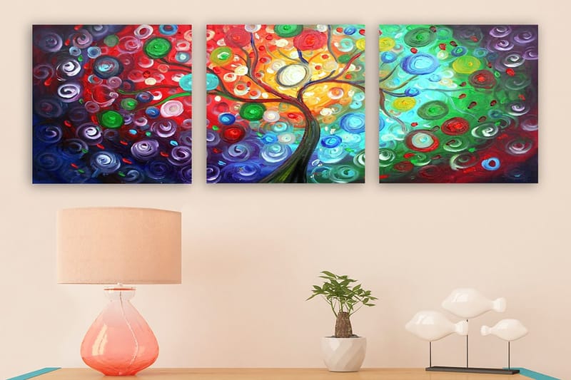 Canvastavla VP Italy 3-pack Flerfärgad, 30x30 cm