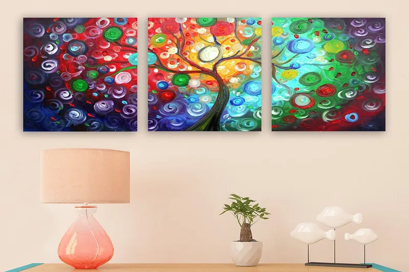 Canvastavla VP Italy 3-pack Flerfärgad, 30x30 cm