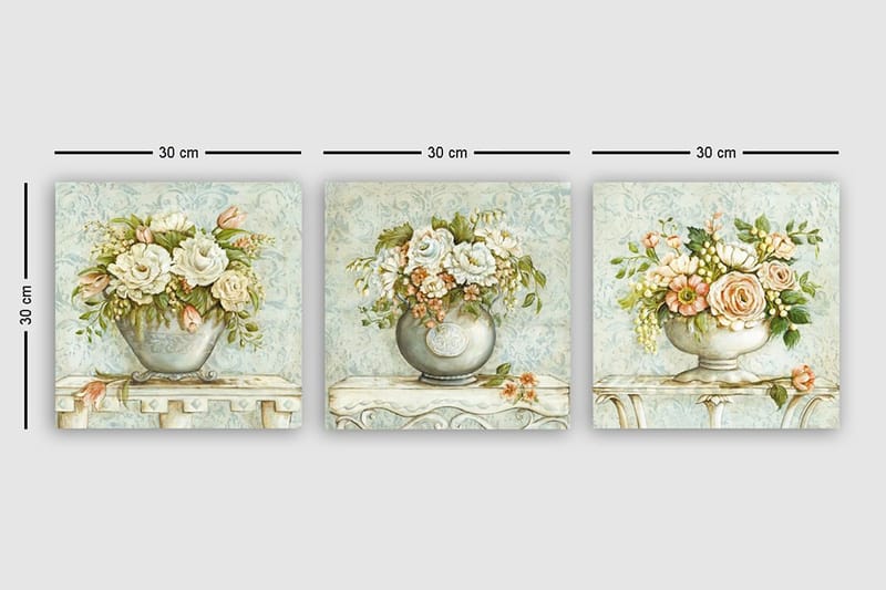 Canvastavla VP Italy 3-pack Flerfärgad - 30x30 cm - Inredning - Tavlor & konst - Canvastavlor