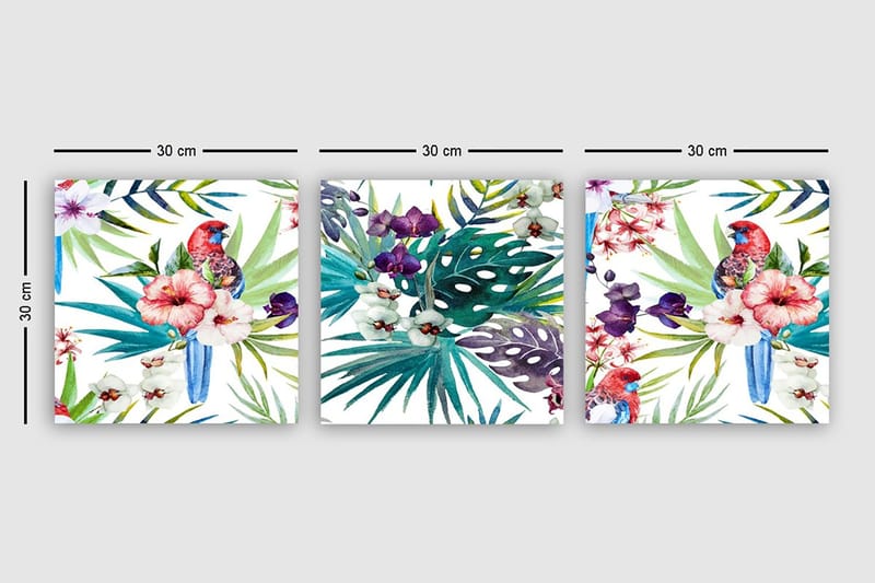 Canvastavla VP Italy 3-pack Flerfärgad - 30x30 cm - Inredning - Tavlor & konst - Canvastavlor