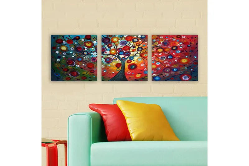 Canvastavla VP Italy 3-pack Flerfärgad - 30x30 cm - Inredning - Tavlor & konst - Canvastavlor