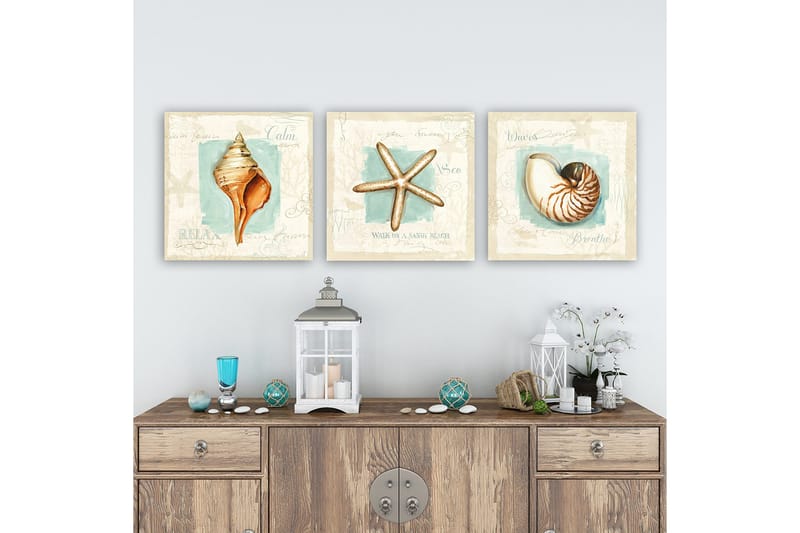 Canvastavla VP Italy 3-pack Flerfärgad - 30x30 cm - Inredning - Tavlor & konst - Canvastavlor