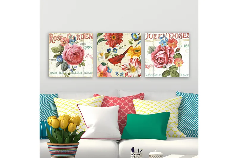 Canvastavla VP Italy 3-pack Flerfärgad - 30x30 cm - Inredning - Tavlor & konst - Canvastavlor