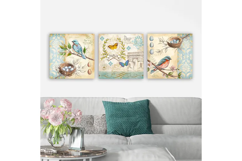 Canvastavla VP Italy 3-pack Flerfärgad - 30x30 cm - Inredning - Tavlor & konst - Canvastavlor