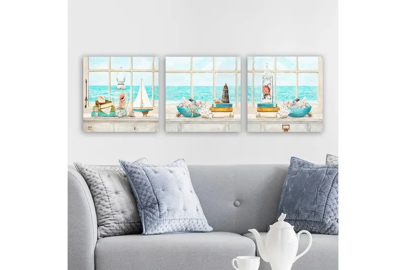 Canvastavla VP Italy 3-pack Flerfärgad - 30x30 cm - Inredning - Tavlor & konst - Canvastavlor