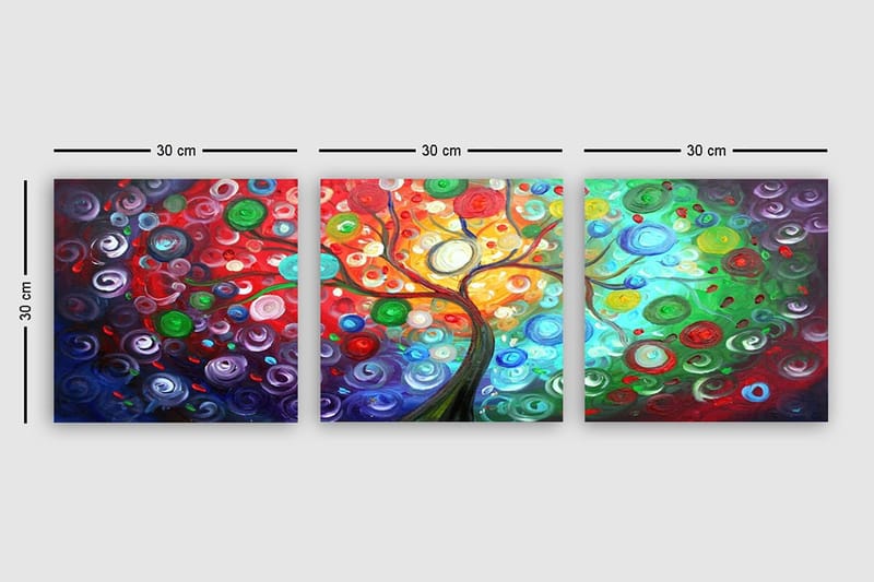 Canvastavla VP Italy 3-pack Flerfärgad - 30x30 cm - Inredning - Tavlor & konst - Canvastavlor