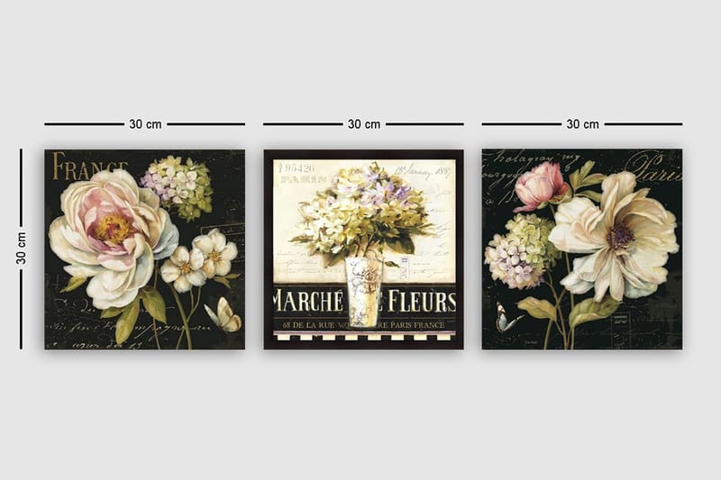 Canvastavla VP Italy 3-pack Flerfärgad - 30x30 cm - Inredning - Tavlor & konst - Canvastavlor