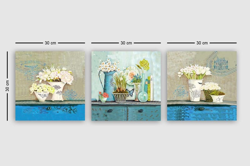 Canvastavla VP Italy 3-pack Flerfärgad - 30x30 cm - Inredning - Tavlor & konst - Canvastavlor