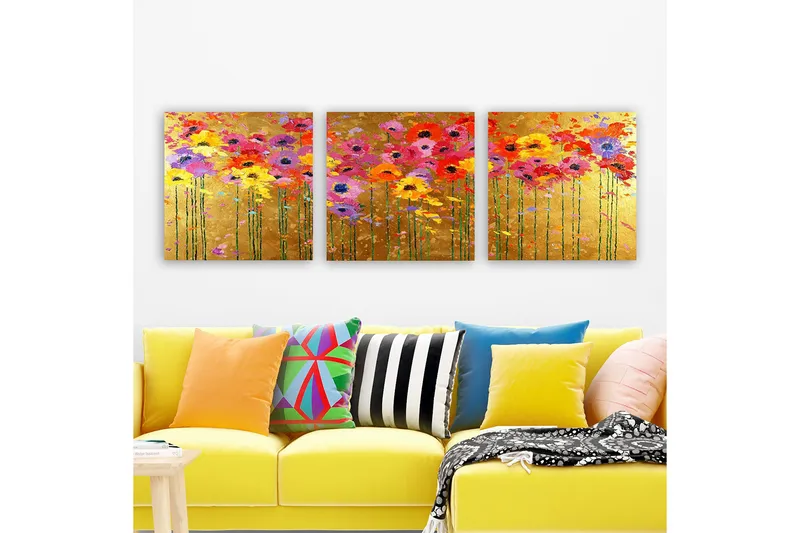 Canvastavla VP Italy 3-pack Flerfärgad - 30x30 cm - Inredning - Tavlor & konst - Canvastavlor