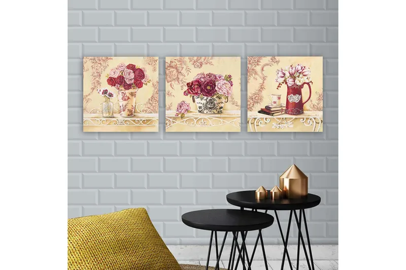 Canvastavla VP Italy 3-pack Flerfärgad - 30x30 cm - Inredning - Tavlor & konst - Canvastavlor