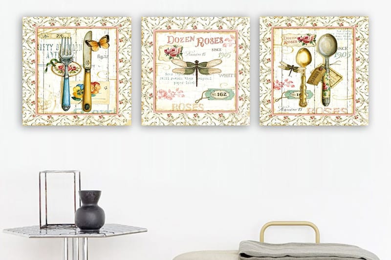 Canvastavla VP Italy 3-pack Flerfärgad, 30x30 cm