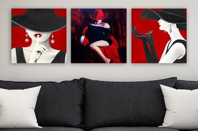 Canvastavla VP Italy 3-pack Flerfärgad, 30x30 cm