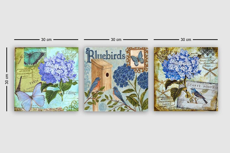 Canvastavla VP Italy 3-pack Flerfärgad - 30x30 cm - Inredning - Tavlor & konst - Canvastavlor