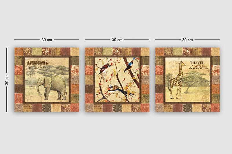 Canvastavla VP Italy 3-pack Flerfärgad - 30x30 cm - Inredning - Tavlor & konst - Canvastavlor