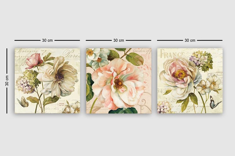 Canvastavla VP Italy 3-pack Flerfärgad - 30x30 cm - Inredning - Tavlor & konst - Canvastavlor