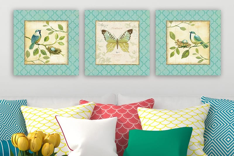 Canvastavla VP Italy 3-pack Flerfärgad - 30x30 cm - Inredning - Tavlor & konst - Canvastavlor