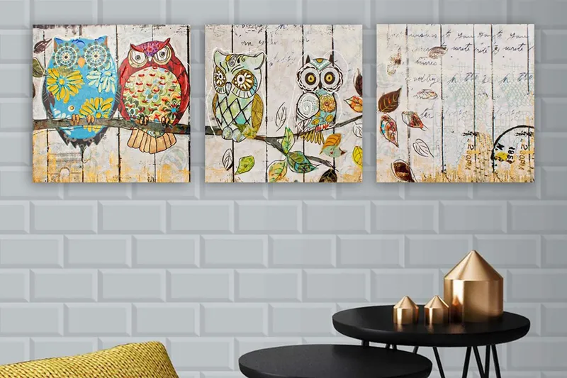 Canvastavla VP Italy 3-pack Flerfärgad, 30x30 cm