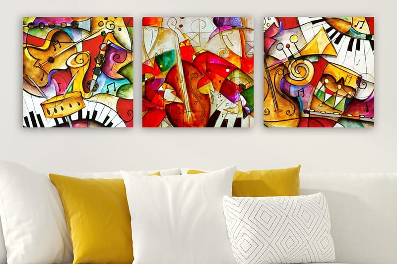 Canvastavla VP Italy 3-pack Flerfärgad, 30x30 cm