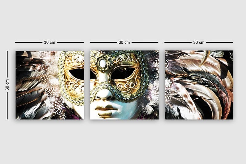 Canvastavla VP Italy 3-pack Flerfärgad - 30x30 cm - Inredning - Tavlor & konst - Canvastavlor