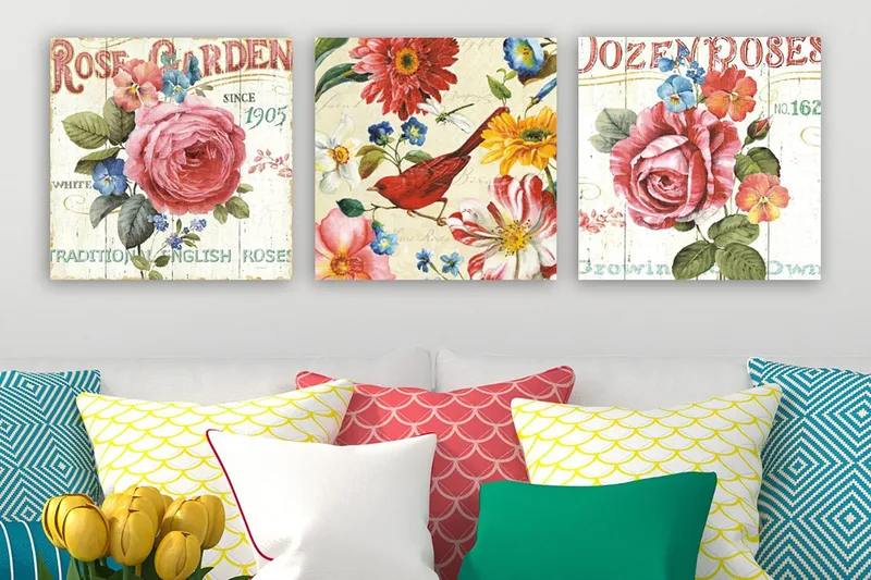 Canvastavla VP Italy 3-pack Flerfärgad, 30x30 cm