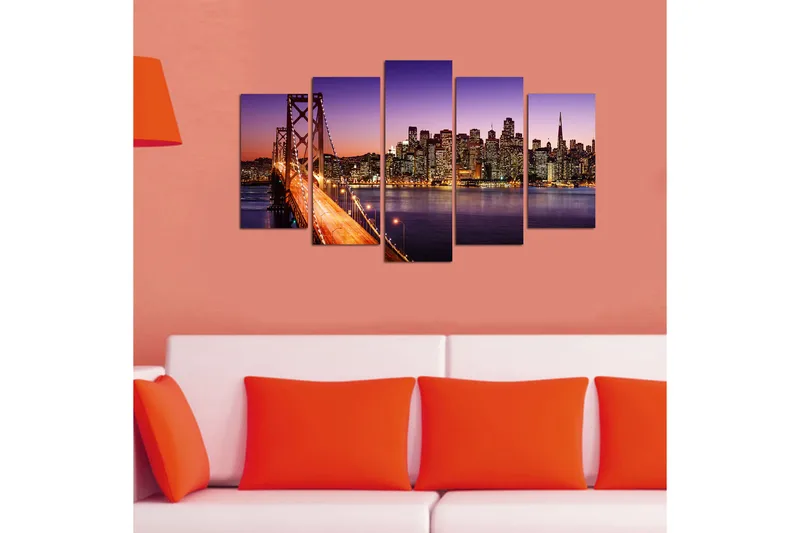 Canvastavla VP Italy 5-pack Flerfärgad - 20x60 cm - Inredning - Tavlor & konst - Canvastavlor