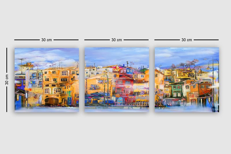 Canvastavla VP Spain 3-pack Flerfärgad - 30x30 cm - Inredning - Tavlor & konst - Canvastavlor
