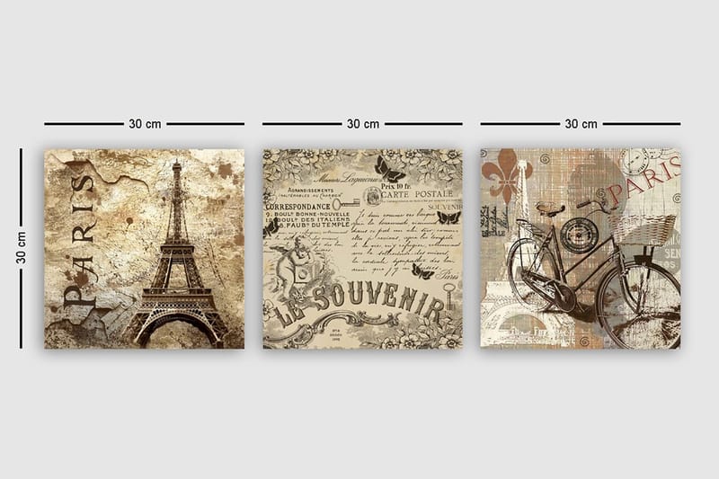 Canvastavla VP Spain 3-pack Flerfärgad - 30x30 cm - Inredning - Tavlor & konst - Canvastavlor