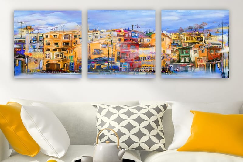 Canvastavla VP Spain 3-pack Flerfärgad, 30x30 cm