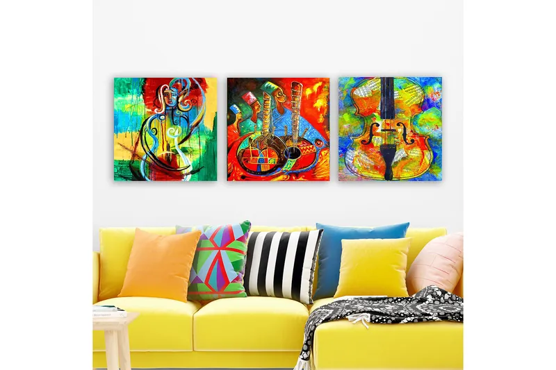 Canvastavla VP Spain 3-pack Flerfärgad - 30x30 cm - Inredning - Tavlor & konst - Canvastavlor