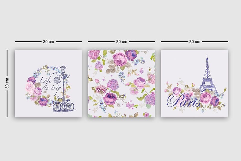 Canvastavla VP Spain 3-pack Flerfärgad - 30x30 cm - Inredning - Tavlor & konst - Canvastavlor