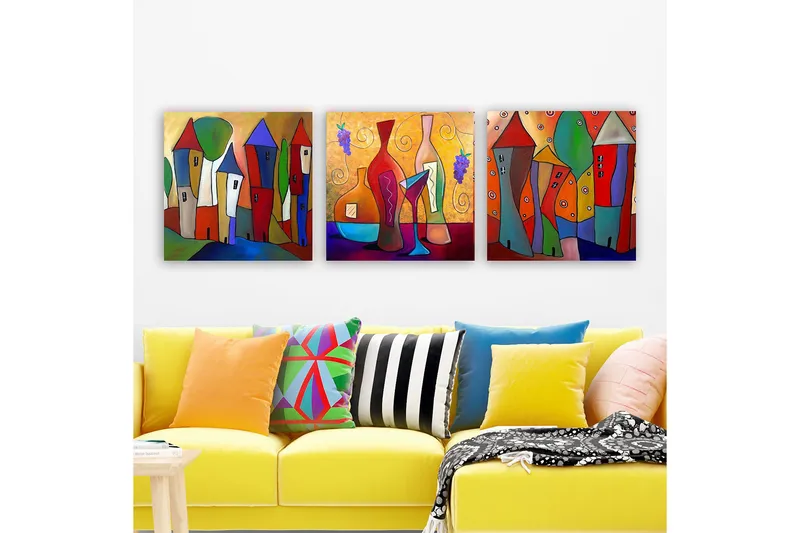 Canvastavla VP Spain 3-pack Flerfärgad - 30x30 cm - Inredning - Tavlor & konst - Canvastavlor