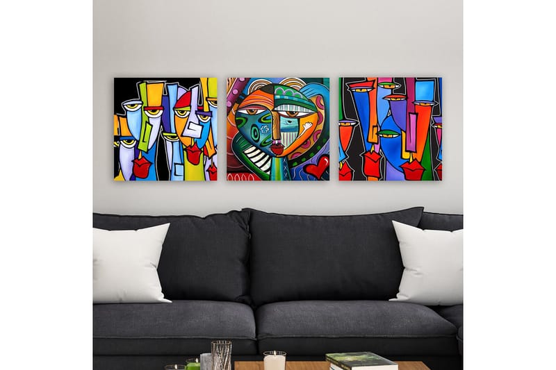 Canvastavla VP Spain 3-pack Flerfärgad - 30x30 cm - Inredning - Tavlor & konst - Canvastavlor