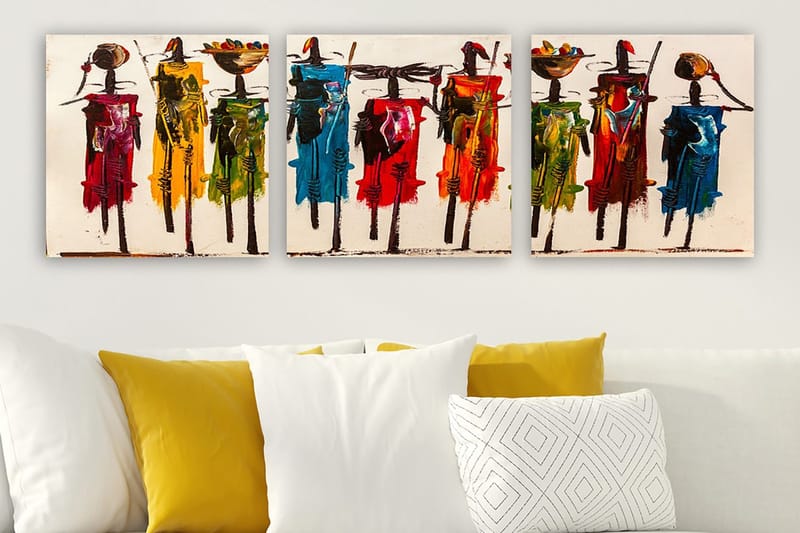 Canvastavla VP Spain 3-pack Flerfärgad, 30x30 cm