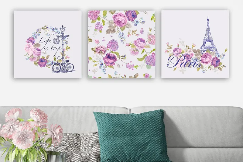 Canvastavla VP Spain 3-pack Flerfärgad - 30x30 cm - Inredning - Tavlor & konst - Canvastavlor