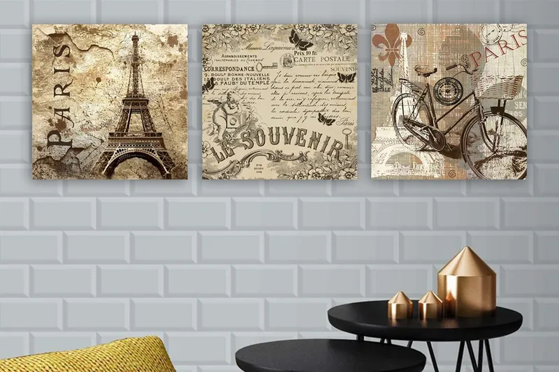 Canvastavla VP Spain 3-pack Flerfärgad, 30x30 cm