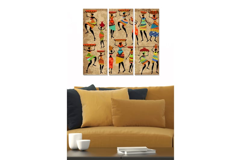 Canvastavla World Culture 3-pack Flerfärgad - 20x50 cm - Inredning - Tavlor & konst - Canvastavlor