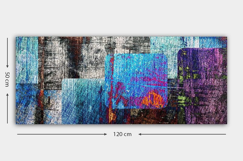 Canvastavla YTY Abstract & Fractals Flerfärgad - 120x50 cm - Inredning - Tavlor & konst - Canvastavlor