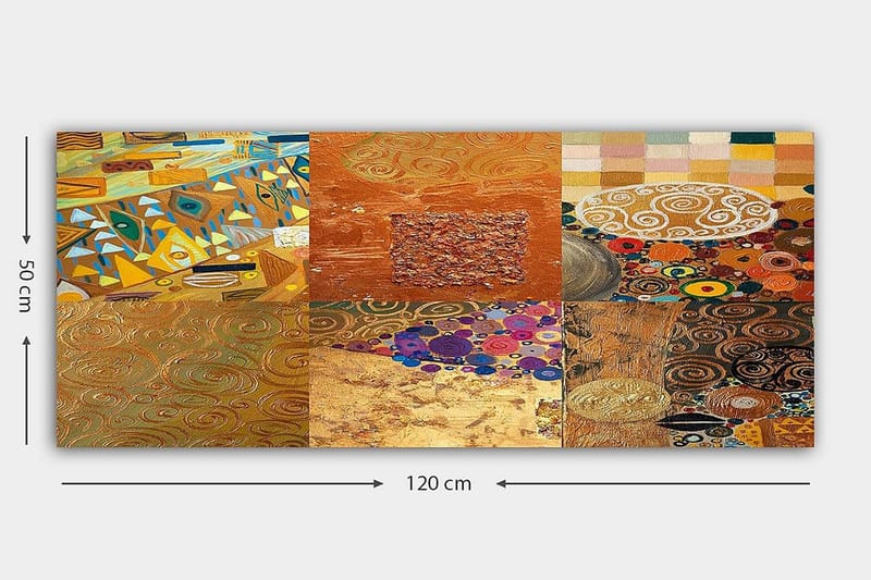 Canvastavla YTY Abstract & Fractals Flerfärgad - 120x50 cm - Inredning - Tavlor & konst - Canvastavlor