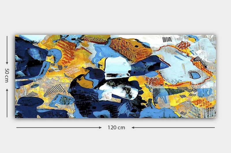 Canvastavla YTY Abstract & Fractals Flerfärgad - 120x50 cm - Inredning - Tavlor & konst - Canvastavlor