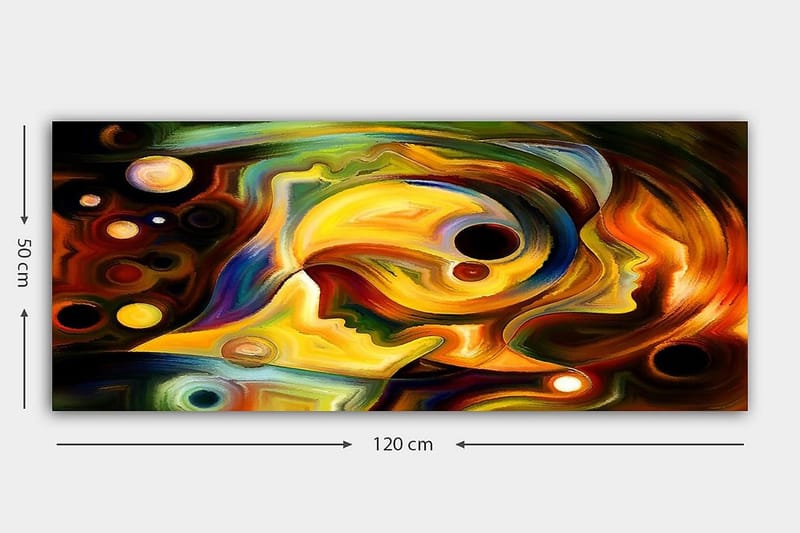 Canvastavla YTY Abstract & Fractals Flerfärgad - 120x50 cm - Inredning - Tavlor & konst - Canvastavlor
