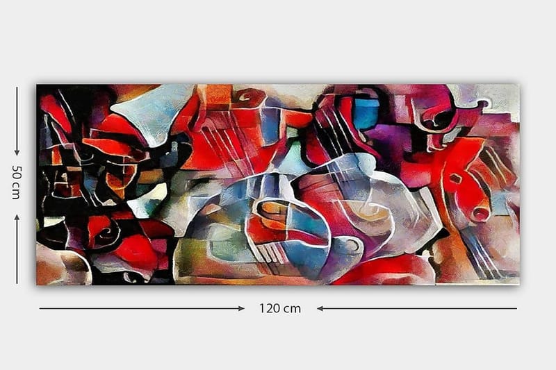 Canvastavla YTY Abstract & Fractals Flerfärgad - 120x50 cm - Inredning - Tavlor & konst - Canvastavlor