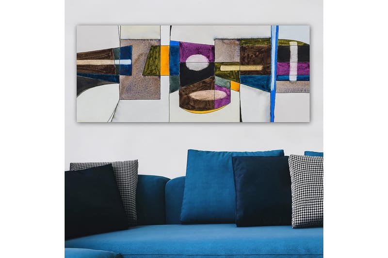 Canvastavla YTY Abstract & Fractals Flerfärgad - 120x50 cm - Inredning - Tavlor & konst - Canvastavlor