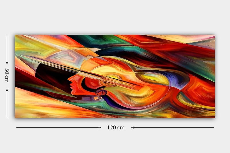 Canvastavla YTY Abstract & Fractals Flerfärgad - 120x50 cm - Inredning - Tavlor & konst - Canvastavlor