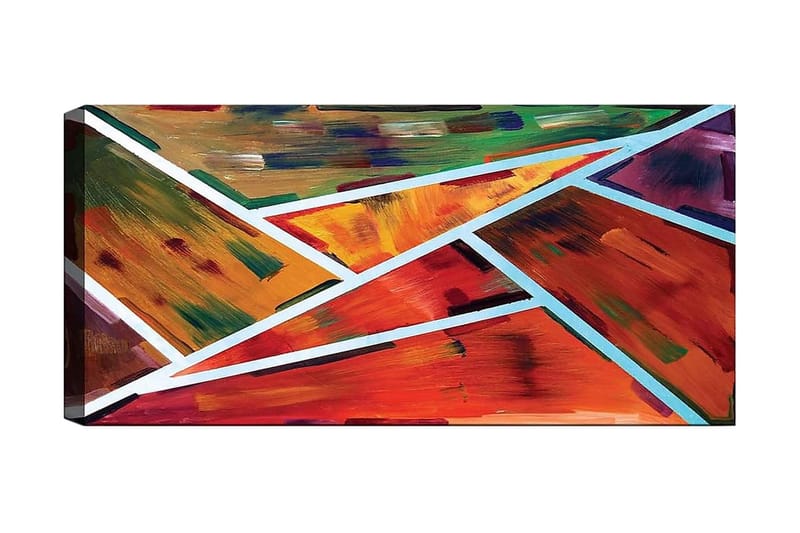 Canvastavla YTY Abstract & Fractals Flerfärgad - 120x50 cm - Inredning - Tavlor & konst - Canvastavlor