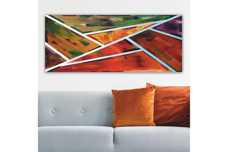Canvastavla YTY Abstract & Fractals Flerfärgad - 120x50 cm - Inredning - Tavlor & konst - Canvastavlor