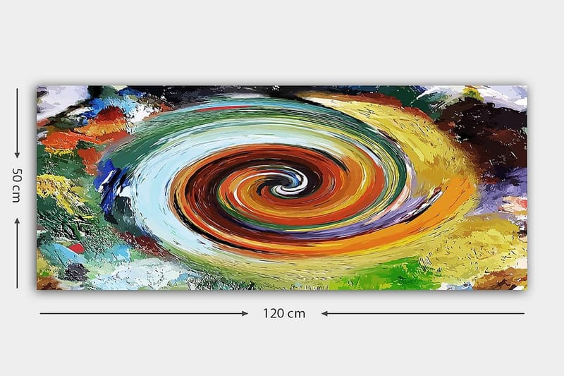 Canvastavla YTY Abstract & Fractals Flerfärgad - 120x50 cm - Inredning - Tavlor & konst - Canvastavlor